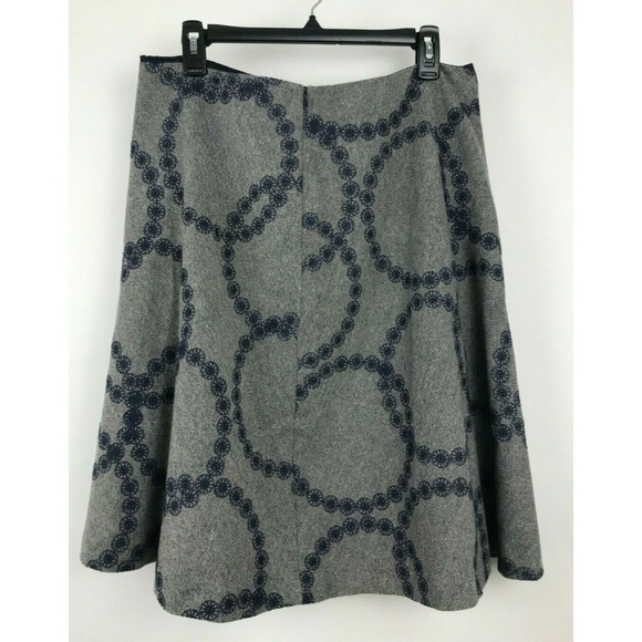 Boden Blue Wool Blend Lined A Line Round Stitched - Picture 2 of 4